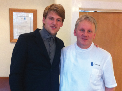 Professional footballer Glen Loovens (Celtic FC) and Rainer Wieser