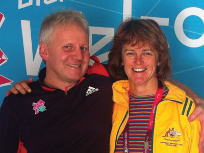 Rainer Wieser and Lisel Tesch (Australian Sailing gold medal winnner) at London Paralympics 2012