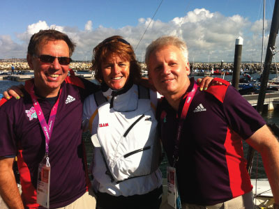 Rainer Wieser, Liesl Tesch and Daniel Fitzgibbon (Gold medal winning Sailers) at London Paralympics 2012
