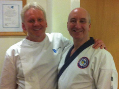 Master Richard Hellings (Cardiff tang soo do) and Rainer Wieser